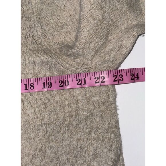 J Jill Turtle Neck Sweater Cozy Wool Cotton Blend Beige Oatmeal Tunic Warm XL - Picture 5 of 9